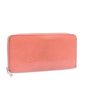 LOUIS VUITTON Monogram Vernis Zippy Wallet Long Wallet Pink